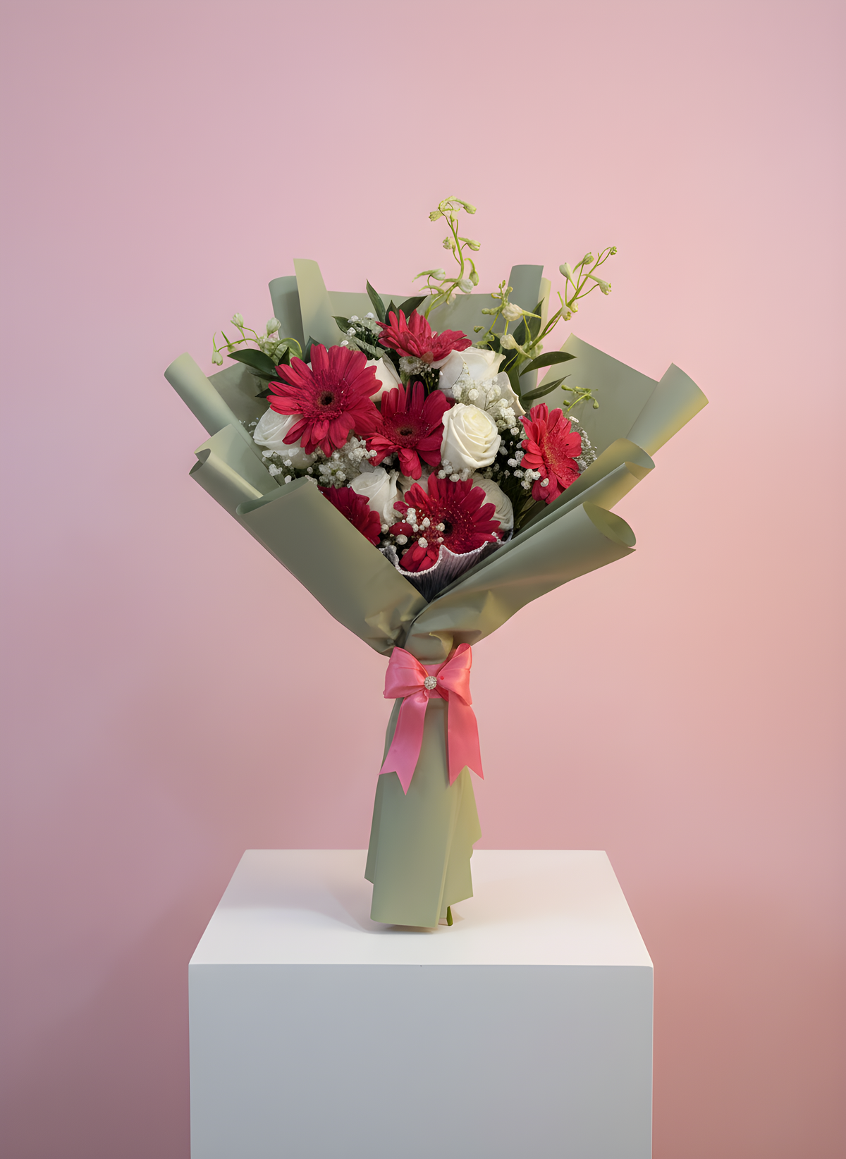 Mixed Bouquet W/ Coquette Wrapping